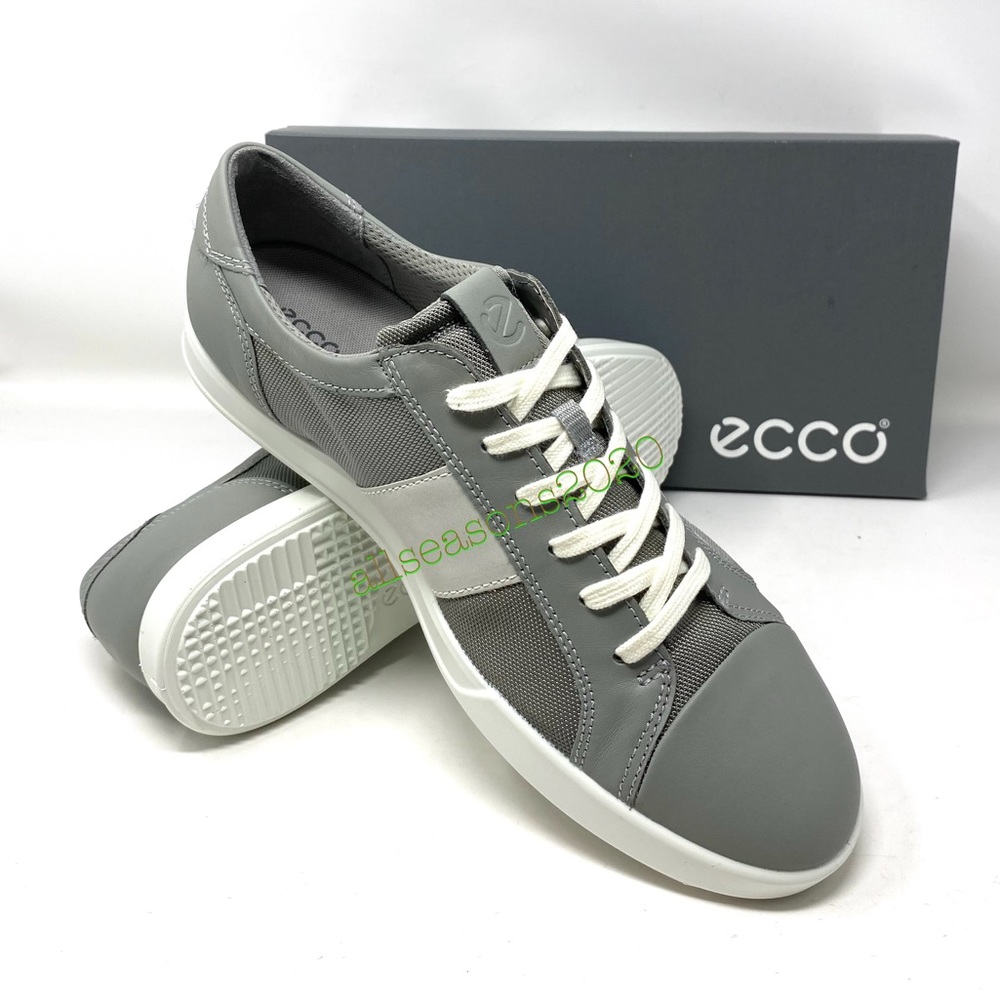 🌿SALE🌿 ECCO Wild Dove Shadow Grey Men’s Sneakers Size 858634 56664 - Picture 8 of 9